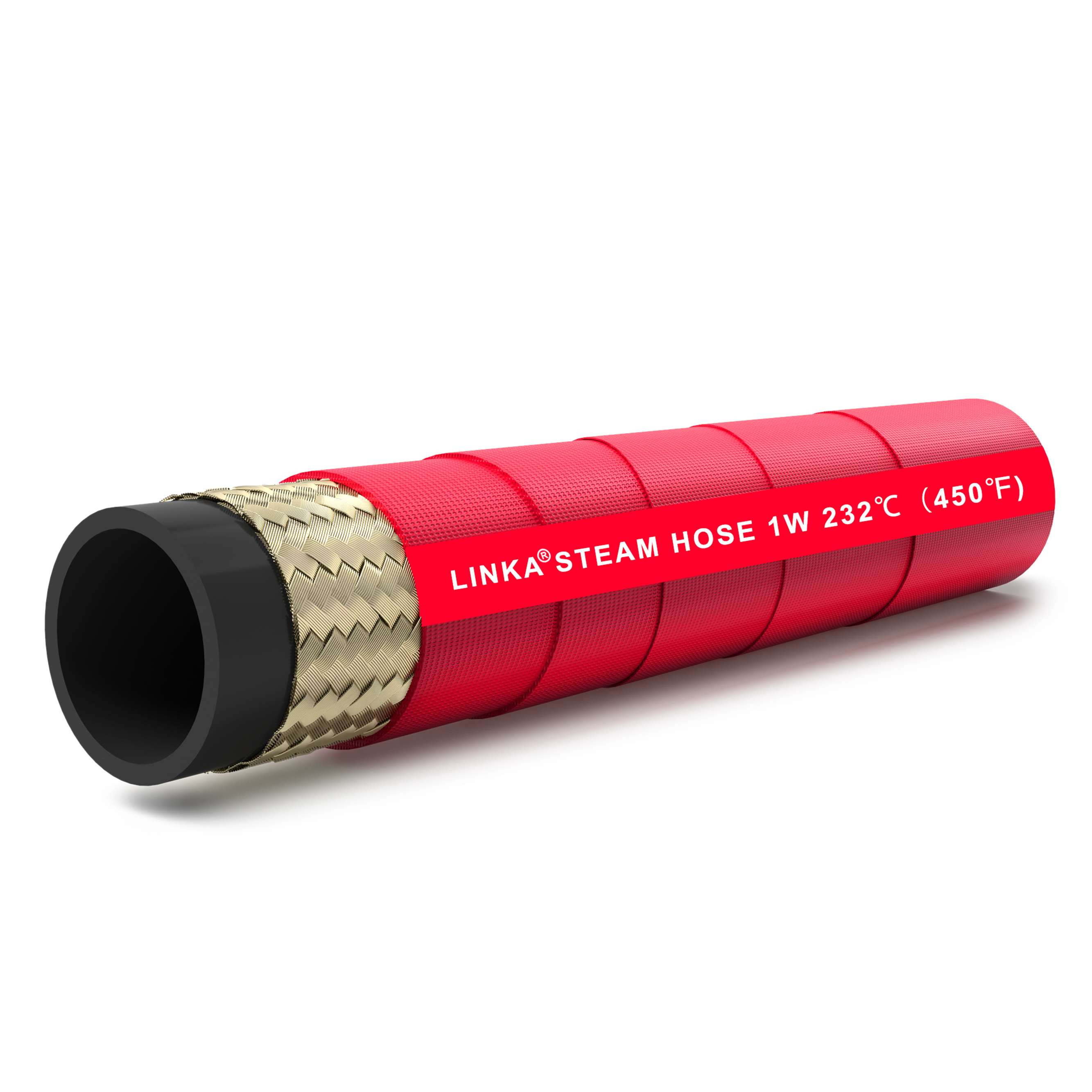 Steam hose in industrial environment